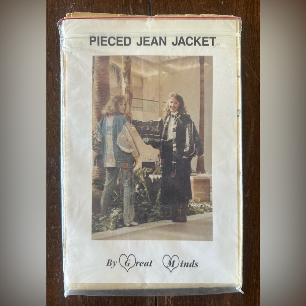 1990 Great Minds Pieced Jean Jacket sewing pattern